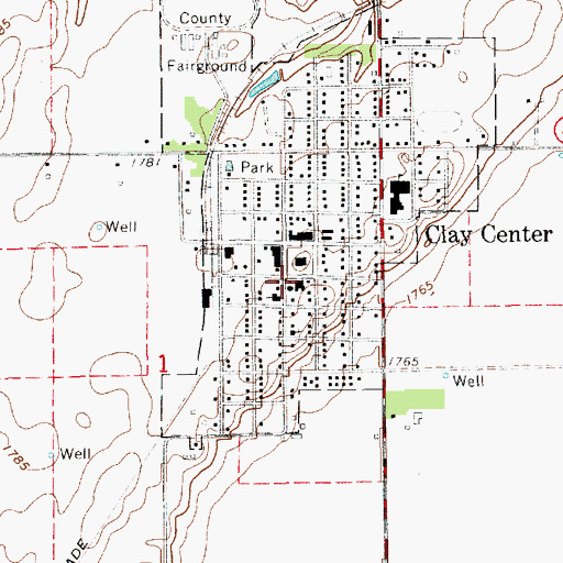 Topographic Map of Clay Center Volunteer Ambulance, NE