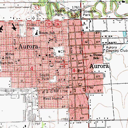 Topographic Map of Hamilton County Ambulance Service, NE