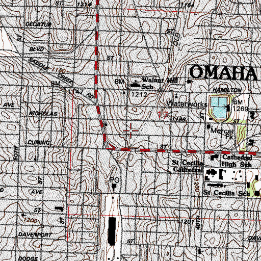 Topographic Map of Rural - Metro Corporation, NE