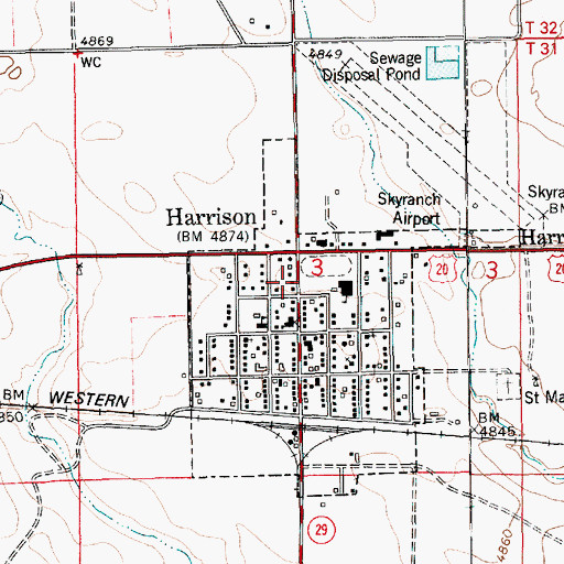 Topographic Map of Sioux County Rescue Unit, NE