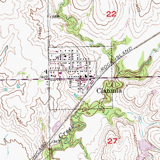 Topographic Map of Clatonia Rescue Squad, NE