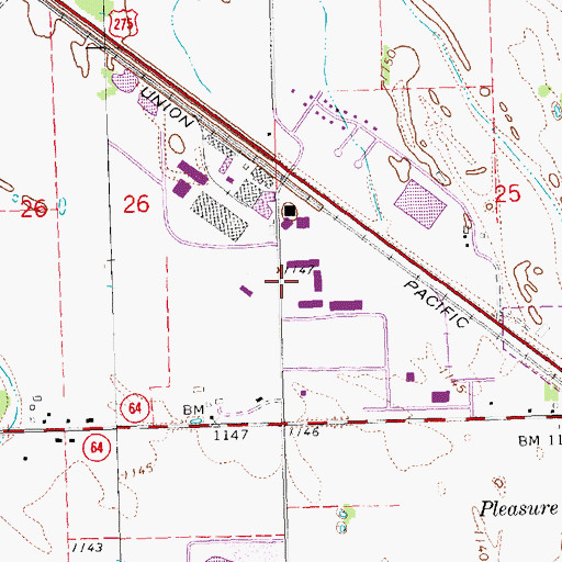 Topographic Map of Valmont Emergency Rescue, NE