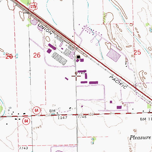 Topographic Map of Valmont Emergency Rescue, NE