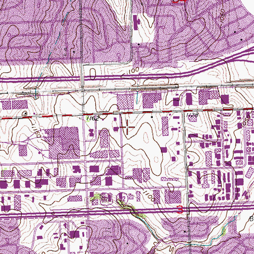 Topographic Map of American Medical Response of Omaha, NE