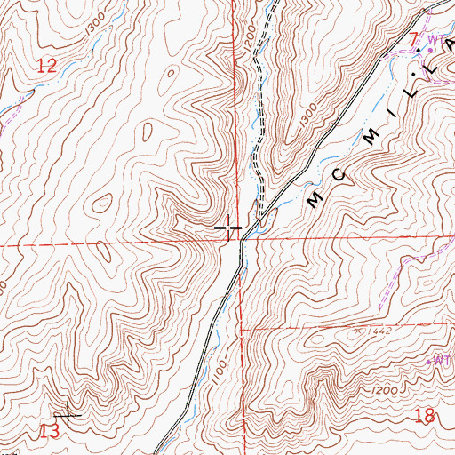 Topographic Map of Bud Canyon, CA