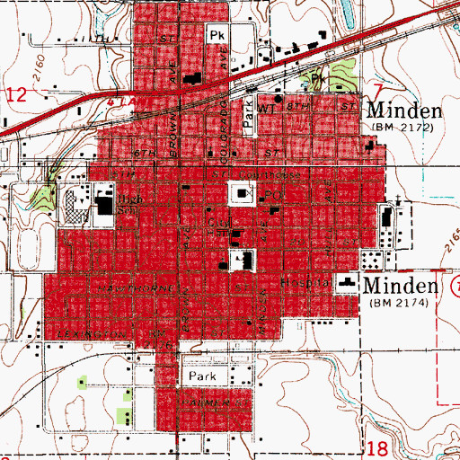 Topographic Map of Kearney County Emergency Management Agency, NE