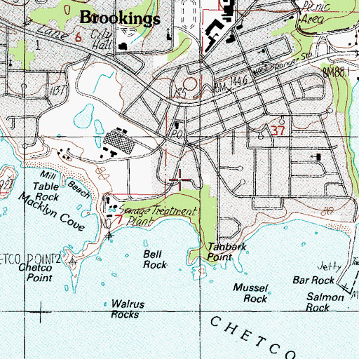 Topographic Map of Cal - Ore Life Flight Ground, OR