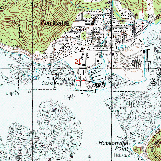 Topographic Map of Tillamook County General Hospital Garibaldi Station, OR