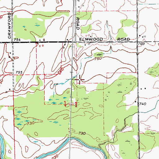 Topographic Map of Cass City State Game Area, MI