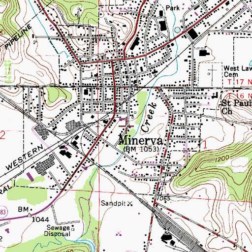Topographic Map of Kidder Trailer Park, OH