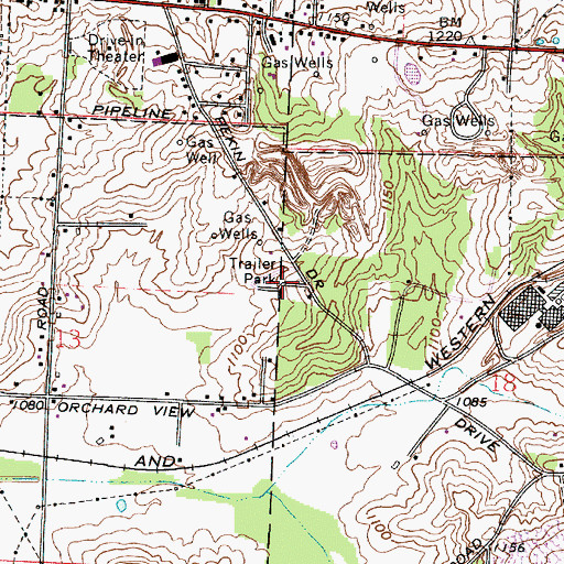 Topographic Map of Thunderbird Terrace, OH