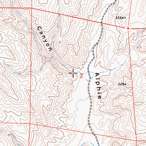 Topographic Map of Butterbredt Canyon, CA