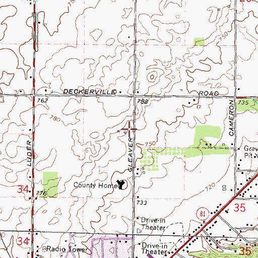 Topographic Map of Lighthouse Baptist Church, MI