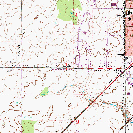Topographic Map of Assembly of God Church, MI