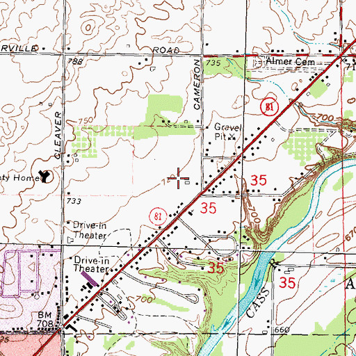 Topographic Map of Sugartree Mobile Home Park, MI