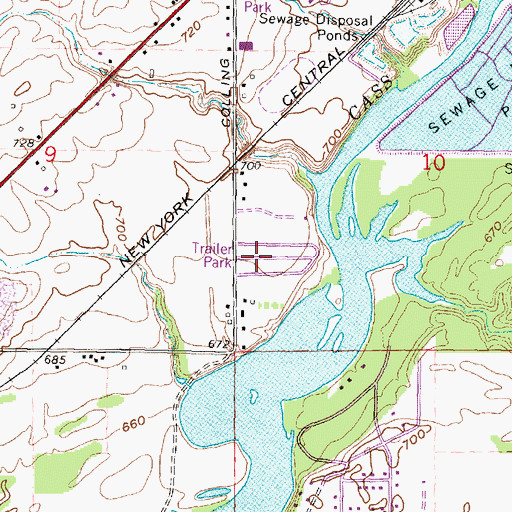 Topographic Map of Riverview Mobile Home Park, MI