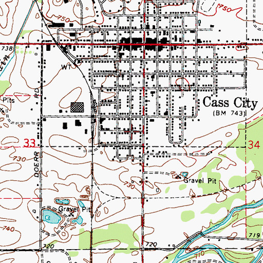 Topographic Map of Potters House Christian Fellowship Church, MI