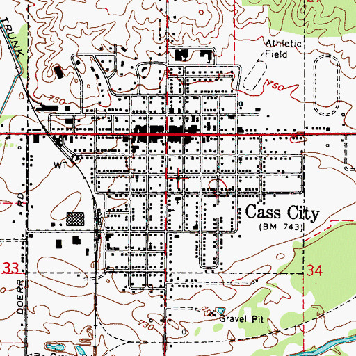 Topographic Map of Living Word Church of God, MI