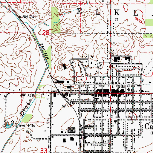 Topographic Map of Internal Medicine Clinic, MI