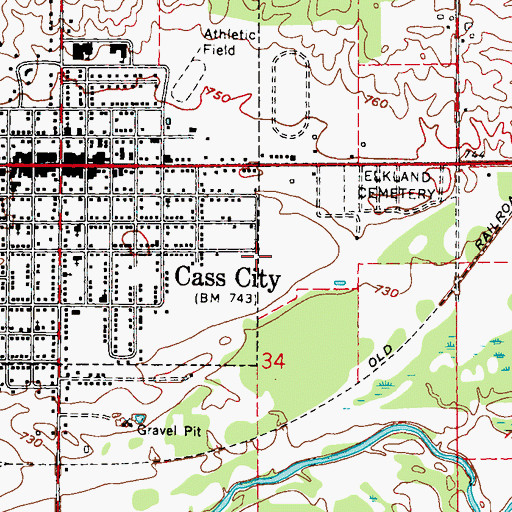 Topographic Map of Huntsville Park, MI