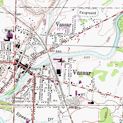 Topographic Map of Greater Ephesians Church of God, MI