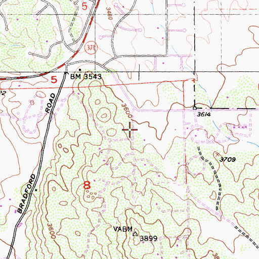 Topographic Map of Cahuilla Valley, CA