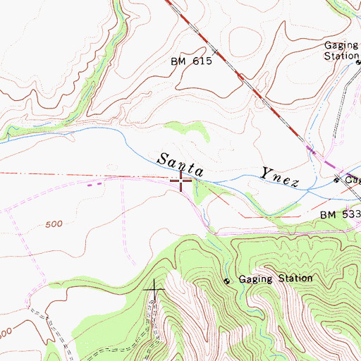 Topographic Map of Calabazal Creek, CA