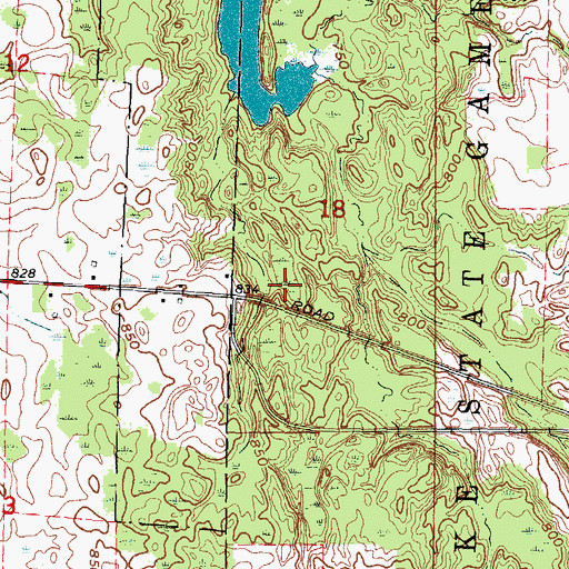 Topographic Map of Markell Post Office (historical), MI