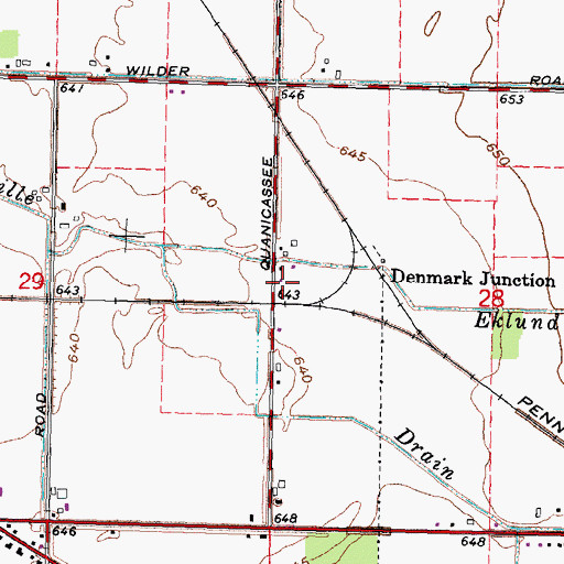Topographic Map of Jenney Post Office (historical), MI