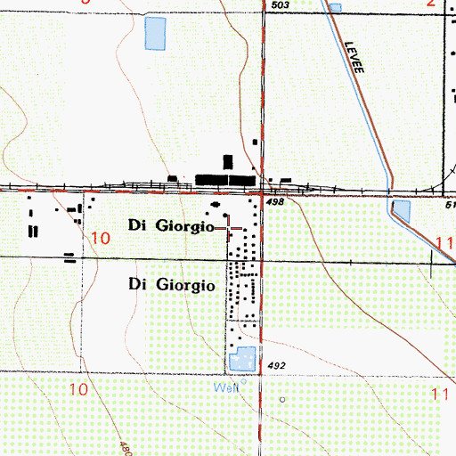 Topographic Map of Camp Ten A, CA