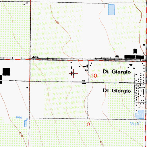 Topographic Map of Camp Ten B, CA