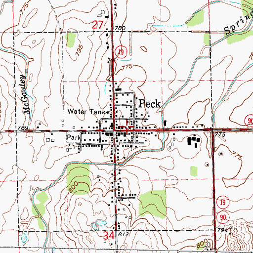 Topographic Map of Elk Township Fire / Rescue, MI