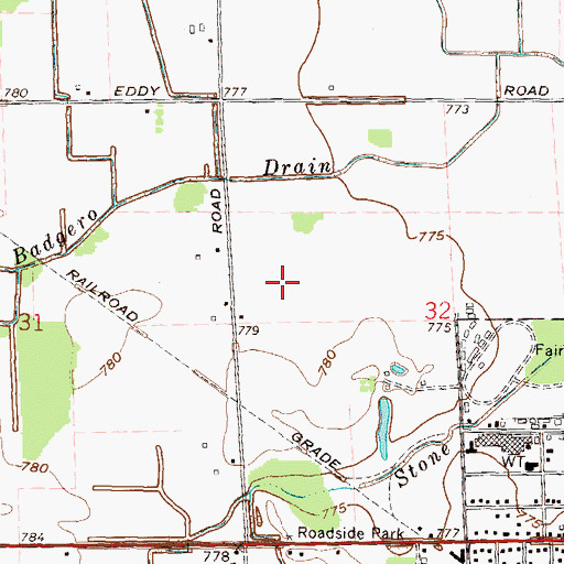 Topographic Map of Woodland Hills Golf Club, MI