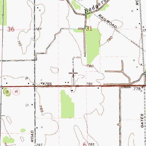 Topographic Map of Sunset Mobile Home Park, MI