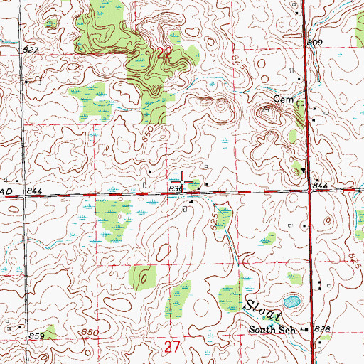 Topographic Map of Willow Tree Golf and Country Club, MI