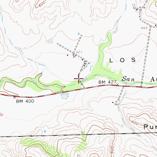 Topographic Map of Caada de las Flores, CA