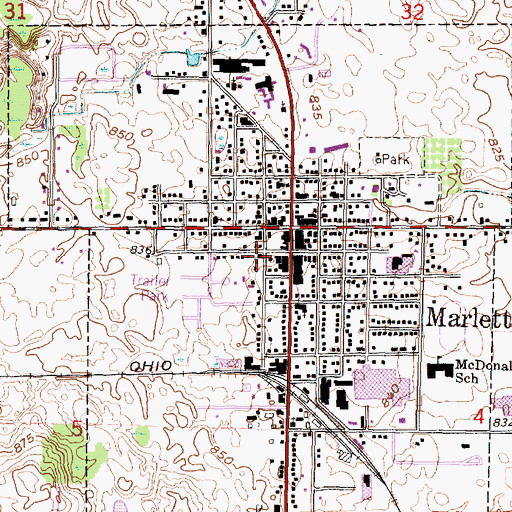 Topographic Map of Lion of Judah Church, MI