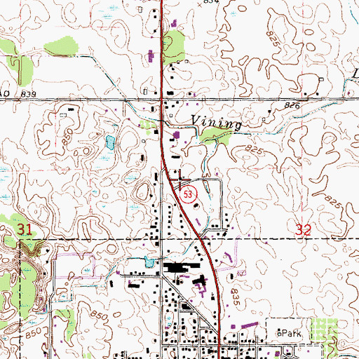 Topographic Map of Grace Bible Church, MI