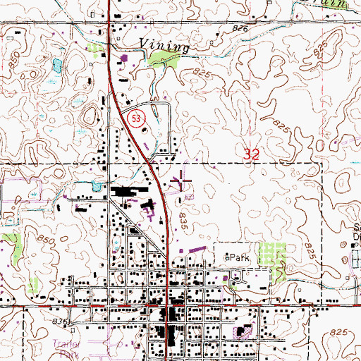 Topographic Map of Marlette Country Club, MI