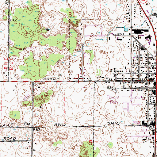 Topographic Map of Our Savior Lutheran Church, MI