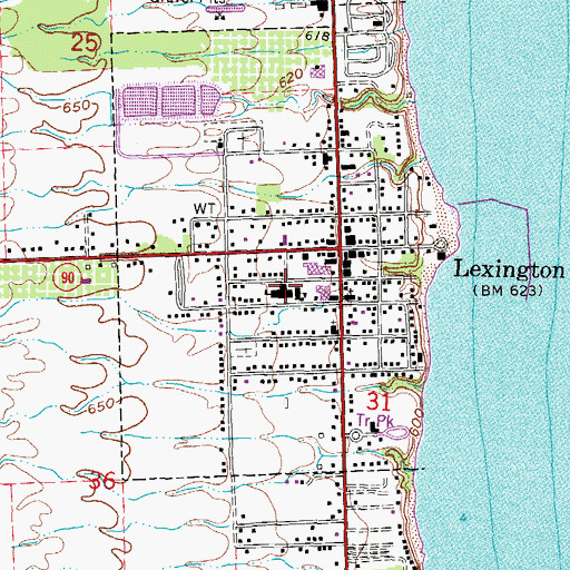 Topographic Map of Meyer Elementary School, MI