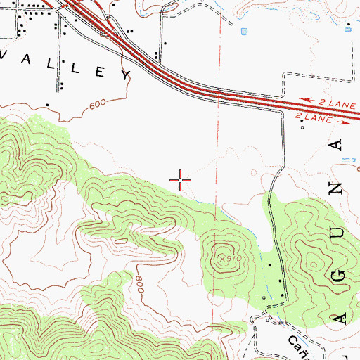 Topographic Map of Caada de Santa Ynez, CA