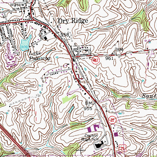 Topographic Map of Campbells Block House (historical), KY