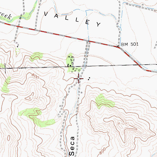Topographic Map of Caada Laguna Seca, CA