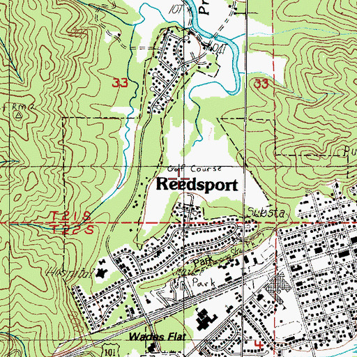 Topographic Map of Forest Hills Country Club, OR
