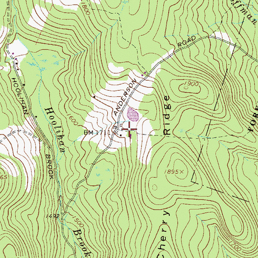 Topographic Map of Andersens Maple Farm, NY