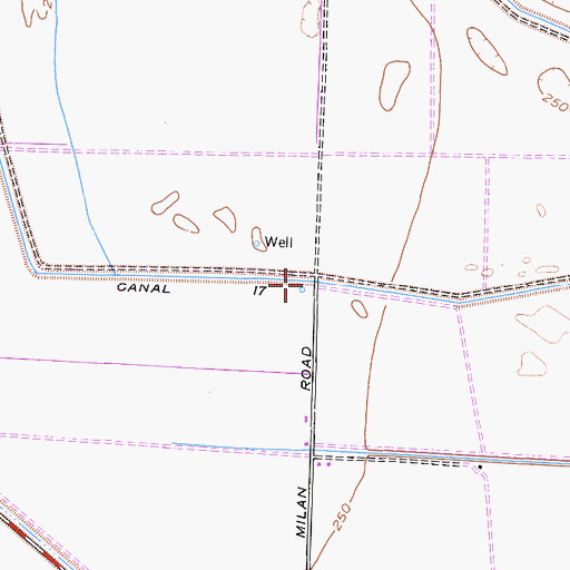 Topographic Map of Canal Seventeen, CA