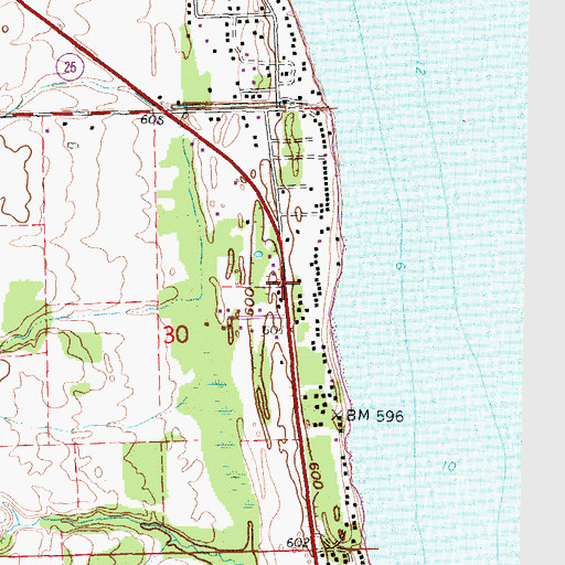 Topographic Map of Gospel Light Baptist Church, MI
