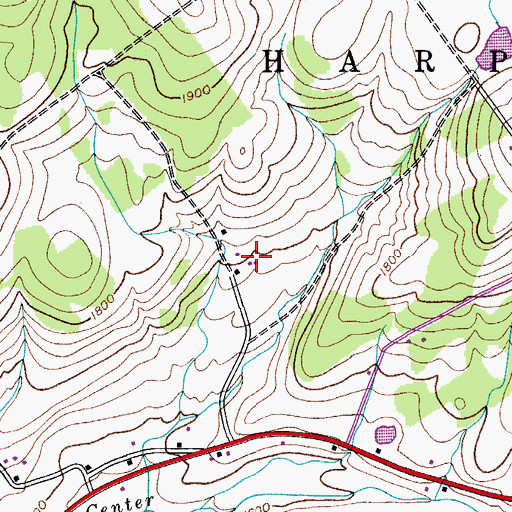 Topographic Map of Shaver Hill Farm, NY