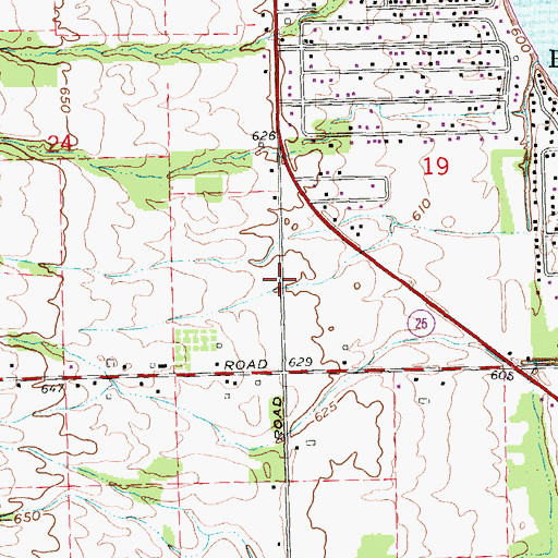 Topographic Map of Reorganized Church of Jesus Christ of Latter Day Saints, MI